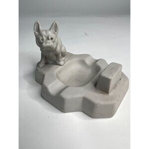 1920s - 1930s Standard Plumbing Fixtures Ashtray Advertising BULLDOG Porcelain P